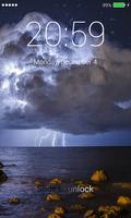 Thunderstorm Lock Screen اسکرین شاٹ 1