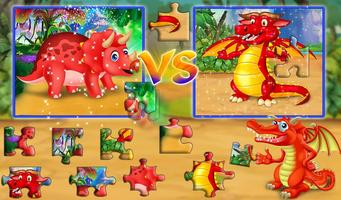 Dinosaur VS Dragon Puzzle: Jigsaw Free Games Ekran Görüntüsü 1