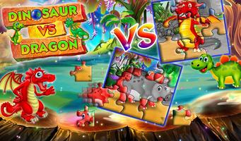 Dinosaur VS Dragon Puzzle: Jigsaw Free Games Ekran Görüntüsü 2
