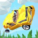 Mobil Kuning Stunts Crash Test: Pembongkaran Ras APK