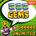 Unlimited Gems For Clash Royale : Prank icône
