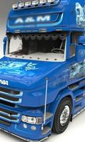 Лучшая Игра Пазл Новый Scania Грузовик постер