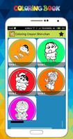 Learn Coloring Character Crayon Shin-chan Plakat