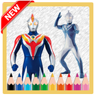 New Coloring Game of Ultraman Cosmos Free ikona