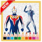 New Coloring Game of Ultraman Cosmos Free icône