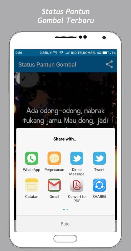 Pantun Gombal Status 40 For Android APK Download 6025 Pantun Gombal Maut Pantun Gombal Status 40 For Android APK Download 6025 Pantun Gombal Maut