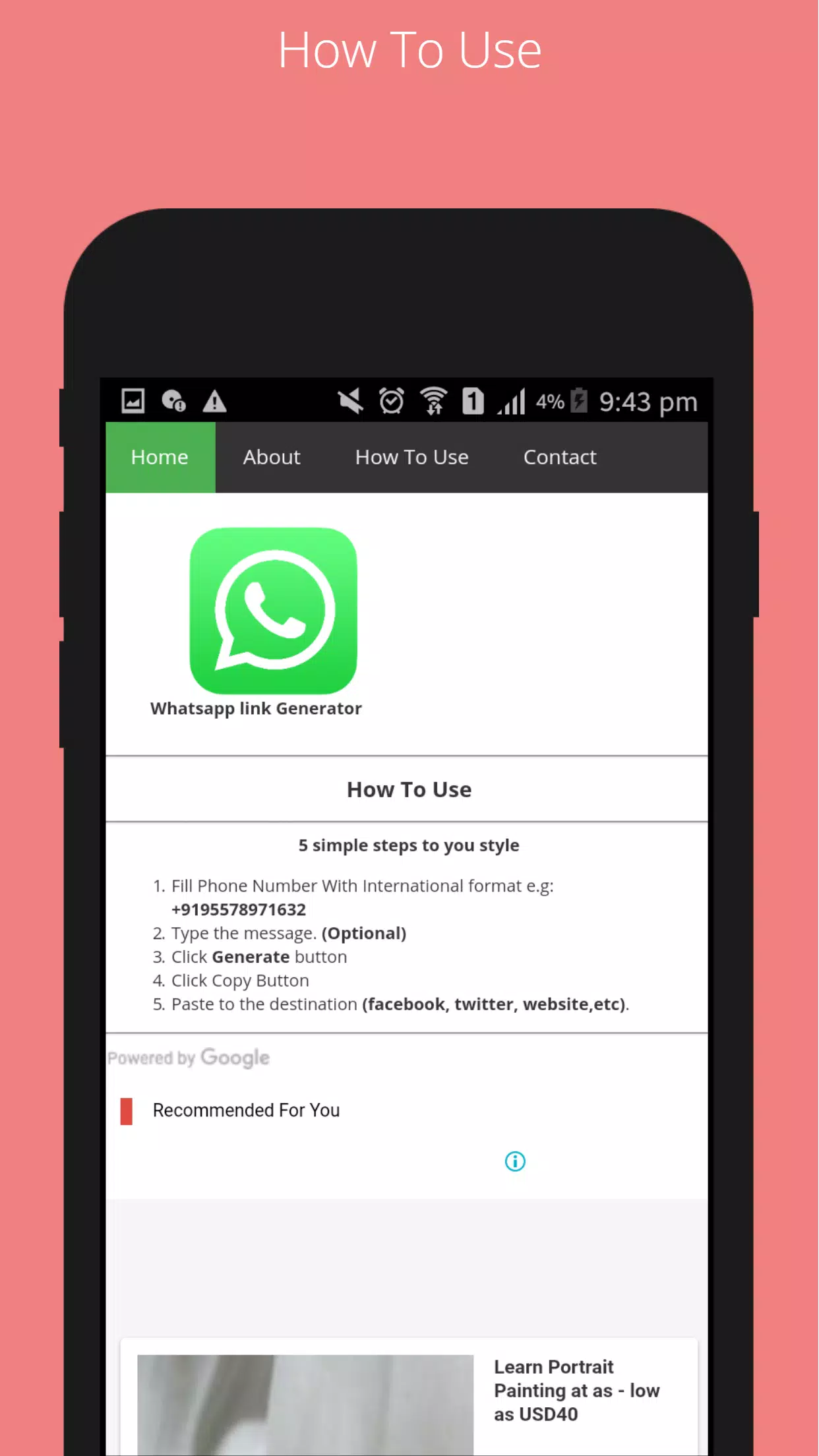 Whatsapp link generator APK pour Android Télécharger