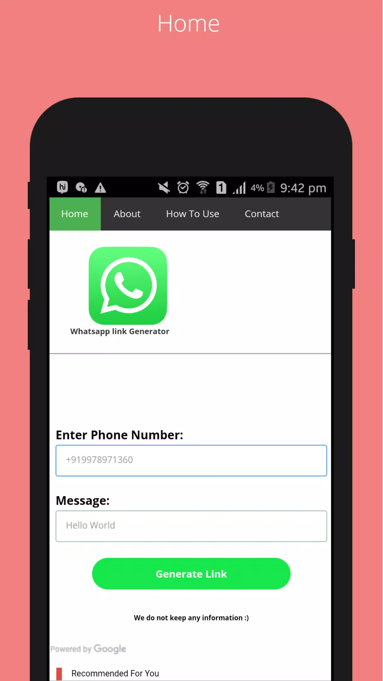 Whatsapp link generator APK für Android herunterladen