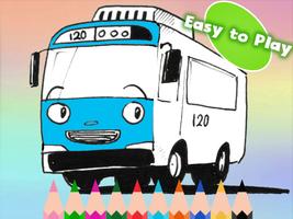 Toya Little Bus Coloring Game Affiche