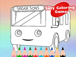 Toya Little Bus Coloring Game capture d'écran 1