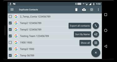 مكررة المزيل اتصالات Contacts الملصق