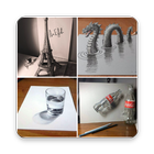 3D Drawing on Paper آئیکن