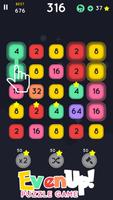 Evenup - Connect The Squares Maths Puzzle Game โปสเตอร์