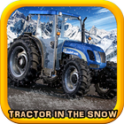 Tractor Drive: Wood Cargo Snowy Farm Roads icône