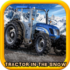 Tractor Drive: Wood Cargo Snowy Farm Roads أيقونة