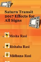 Saturn Transit 2017 Effects for All Signs Poster