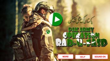 Pak Army Operation Radd U Fasd Terrorist Counter poster