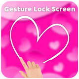 Gesture lock screen and app lock icon