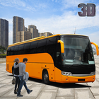 Coach Bus Driving Transport 3D ikona