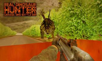Nyata Dinosaur Hunter: Jurassic Dino Pertempuran poster