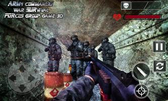Army Commando War Survival : Forces Group Game 3D capture d'écran 1