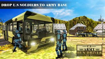 US Army Transport Bus Driver Duty: Army Bus Game Affiche