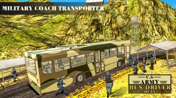 US Army Transport Bus Driver Duty: Army Bus Game 스크린샷 1