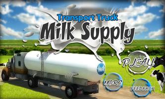 camión: suministro de leche Poster