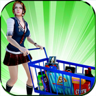 Super Market Cashier Girl Sim: Cash Register Games أيقونة