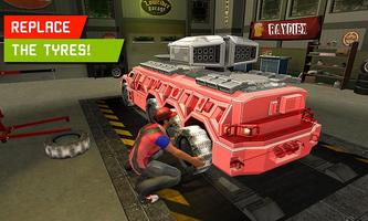 Big Muscular Truck Robot Mechanic Car Workshop screenshot 3