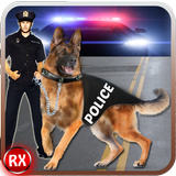 la police crime de chase chien icône