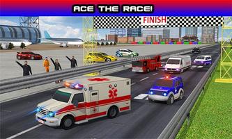911 Racing Ambulance 3D Affiche