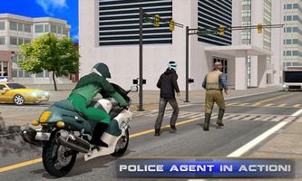 Police Motorcycle Secret Agent Poster