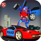 police robot voiture simulateu icon