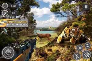 スナイパーハンティングサバイバルミッション：野生動物ゲーム ポスター