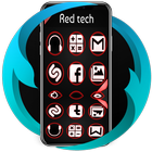 Red Tech Neon Launcher icon
