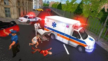 Ambulance Rescue Driver Simulator:Fast Driving Affiche