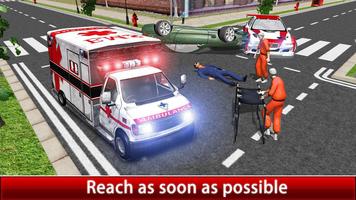Ambulance Rescue Driver Simulator:Fast Driving capture d'écran 1