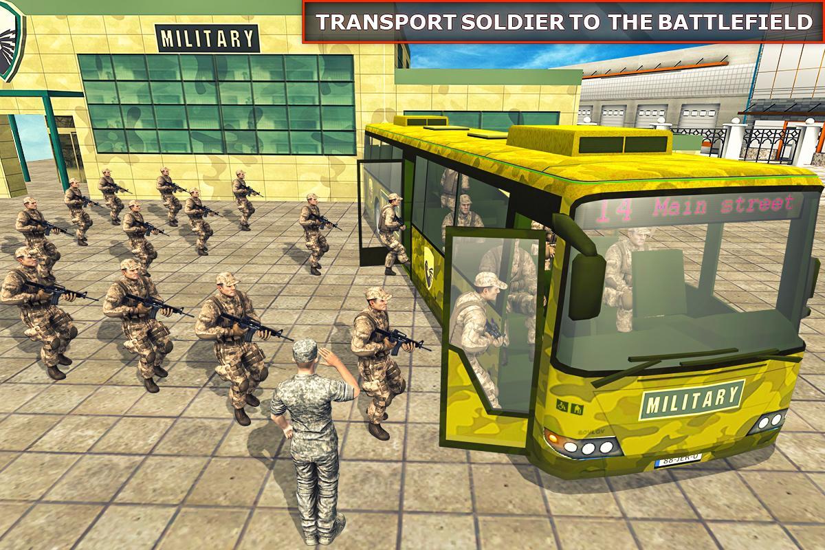 Android 用の 軍 トランスポーター 兵士 バス 18年 輸送 ゲーム Apk をダウンロード