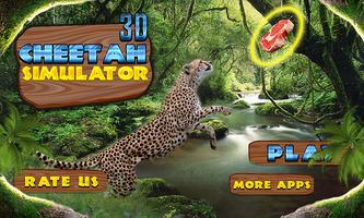 Wild Cheetah Simulator 3D Affiche