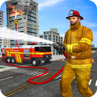 New Firefighter Real Truck Addictive Rescue Games icône