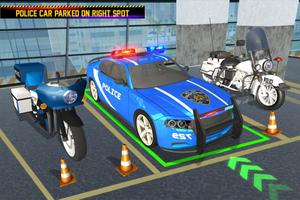 US Police Parking: Car Games Affiche