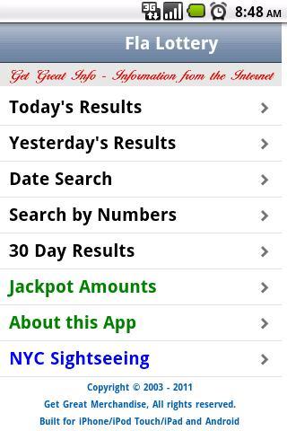 Florida Lottery Results pour Android - Téléchargez l&#39;APK