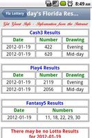 1 Schermata Florida Lottery Results