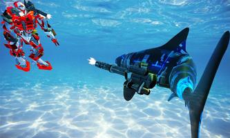 US Police Underwater Shark: Transform Robot Games capture d'écran 3