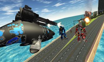 US Police Underwater Shark: Transform Robot Games poster