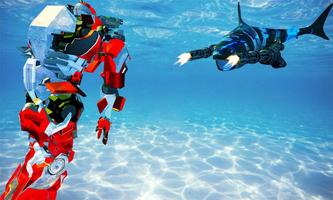 US Police Underwater Shark: Transform Robot Games ภาพหน้าจอ 2