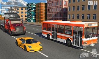 Racing In Bus 3D Affiche
