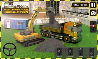 City Construction Excavator 3D capture d'écran 1