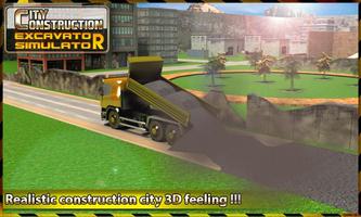 City Construction Excavator 3D capture d'écran 3